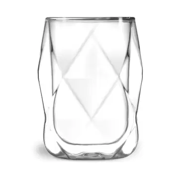 Set 2 pahare de latte cu perete dublu Vialli Design Geo, 250 ml imagine