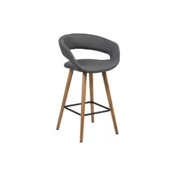 Set 2 scaune de bar Actona Gill, gri inchis imagine