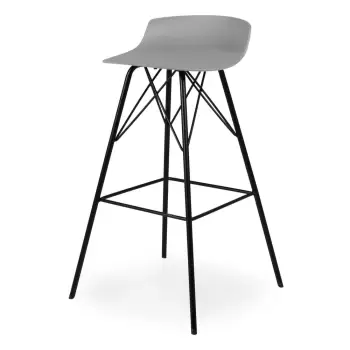 Set 2 scaune de bar Tenzo Tori, gri imagine