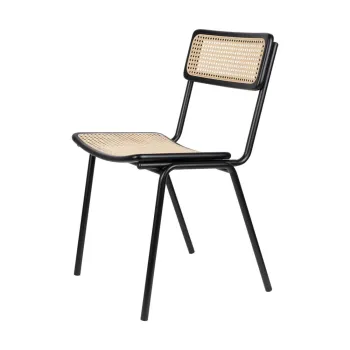 Set 2 scaune dining din ratan negru Jort- Zuiver imagine