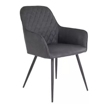 Set 2 scaune dining House Nordic Harbo, gri inchis imagine