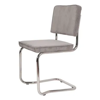 Set 2 scaune Zuiver Ridge Kink Rib, gri deschis imagine