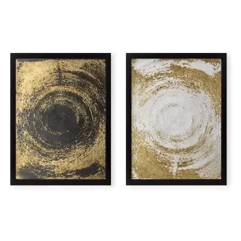 Set 2 tablouri Tablo Center Circles Golden imagine