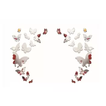 Set 28 autocolante oglinda de perete Ambiance Butterfly imagine