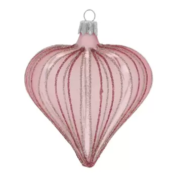 Set 3 decoratiuni de Craciun Ego Dekor Heart, roz-deschis imagine