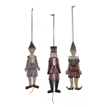 Set 3 decoratiuni de Craciun in forma de marionete Ego Dekor imagine