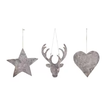 Set 3 decoratiuni suspendate Cote Table Christmas Ecorce imagine