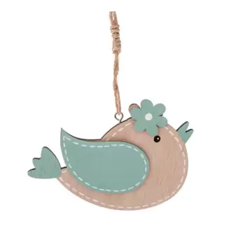 Set 3 decoratiuni suspendate din lemn Dakls Hummingbird, verde imagine