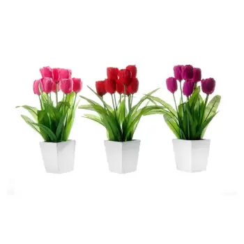 Set 3 flori artificiale in ghiveci Unimasa Tulip imagine