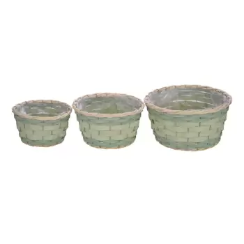 Set 3 ghivece Ego Dekor Natur L, verde deschis imagine