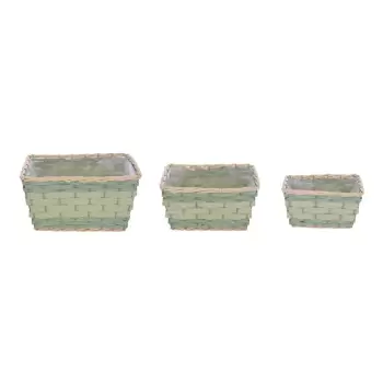 Set 3 ghivece Ego Dekor Natur S, verde deschis imagine