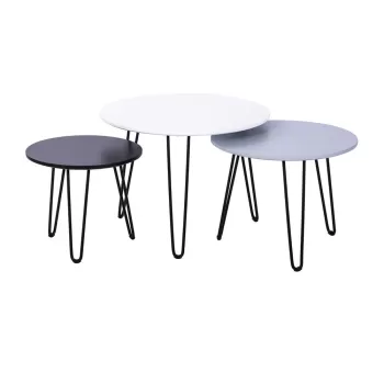 Set 3 masute auxiliare Bonami Selection Fabio White imagine