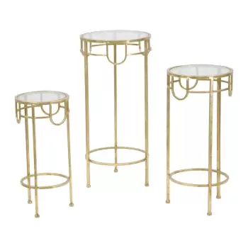 Set 3 masute Mauro Ferretti Lorenzo, auriu imagine