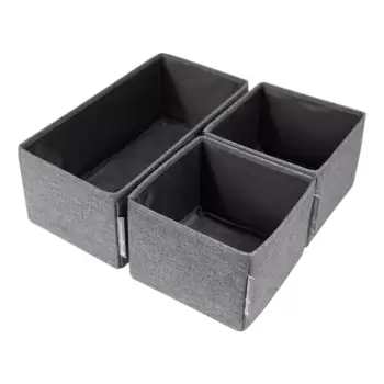 Set 3 organizatoare Bigso Box of Sweden Drawer, gri imagine