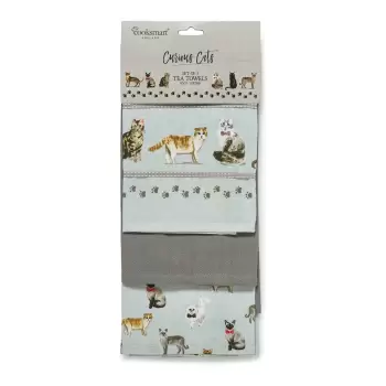 Set 3 prosoape de bucatarie Cooksmart (R) Curious Cats imagine