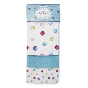 Set 3 prosoape de bucatarie din bumbac Cooksmart (R) Spotty Dotty imagine
