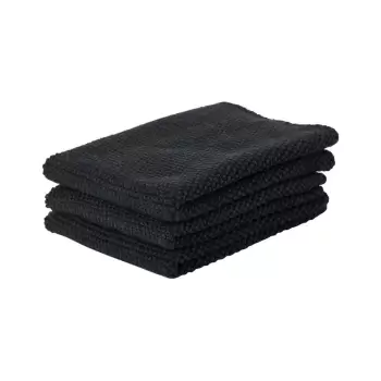 Set 3 prosoape de bucatarie Zone Prado, 27 x 27 cm, negru imagine