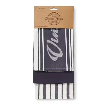 Set 3 prosoape pentru bucatarie Cooksmart Oxford Denim imagine