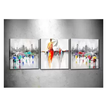 Set 3 tablouri Tablo Center Dancing in the Rain imagine