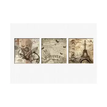 Set 3 tablouri Tablo Center Vintage Paris imagine