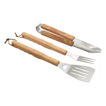 Set 3 ustensile pentru gratar Cattara Wood imagine