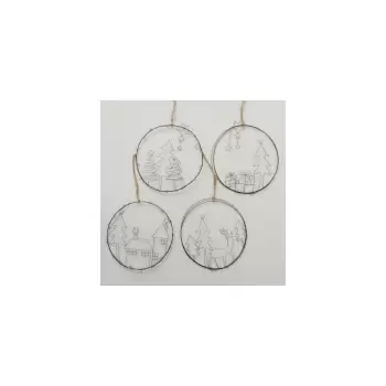 Set 4 decoratiuni de Craciun Boltze Gerda imagine