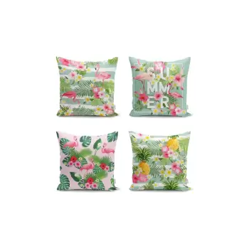 Set 4 fete de perna Minimalist Cushion Covers Naturia, 45 x 45 cm imagine