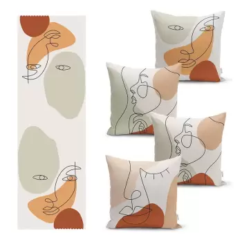 Set 4 fete de perna si napron din amestec de bumbac Minimalist Home World imagine