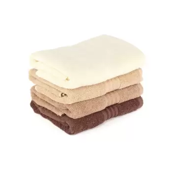 Set 4 prosoape baie Rainbow Home, 70 x 140 cm, maro imagine