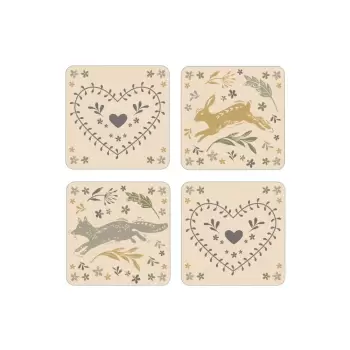 Set 4 suporturi din pluta pentru pahare Cooksmart (R) Foxy imagine