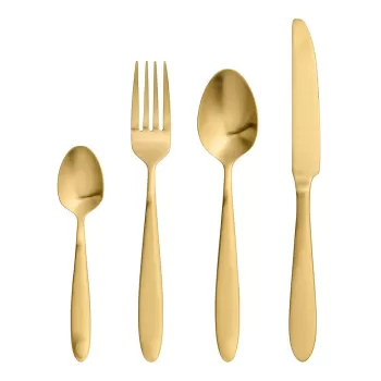 Set 4 tacamuri Bloomingville Cutlery Eleganza, auriu imagine