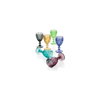 Set 6 pahare Diamante Goblet, 250 ml imagine