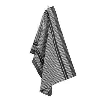 Set 6 prosoape de bumbac Tiseco Home Studio Waffle, 50 x 70 cm, negru imagine