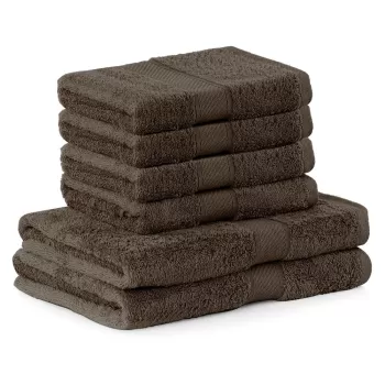 Set 6 prosoape DecoKing Bamby Brown, maro inchis imagine