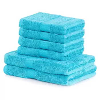 Set 6 prosoape DecoKing Bamby Turquoise, turcoaz imagine