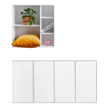 Set comoda si biblioteca Hammel Mistral Kubus, alb imagine