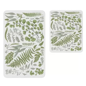 Set covorase de baie albe/verde 2 buc. - Oyo Concept imagine