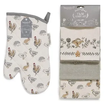Set cu prosoape si manusa de bucatarie 4 buc. Country Animals - Cooksmart (R) imagine
