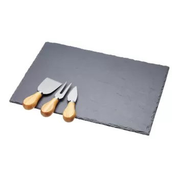 Set cutite branzeturi si tocator din ardezie Master Class, 35 x 25 cm imagine