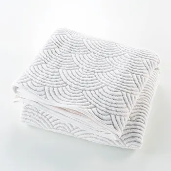 Set cuvertura si fata de perna alb/bej din jerseu 220x240 cm Cassandra - douceur d'interieur imagine