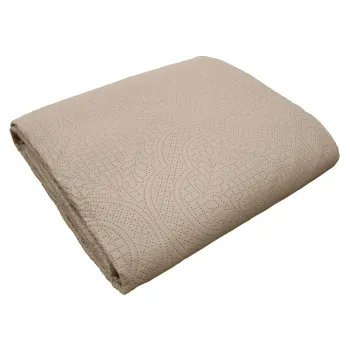 Set cuvertura si fata de perna maro deschis din microfibra 240x260 cm Romane - douceur d'interieur imagine