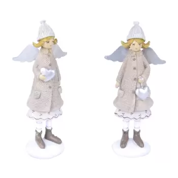 Set de 2 figurine ingerasi de Craciun Ego Dekor imagine