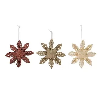 Set de 3 decoratiuni suspendate din bambus Bloomingville Hani imagine