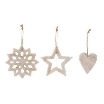 Set de 3 decoratiuni suspendate din marmura Bloomingville Otilde imagine