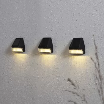 Set de 3 lampi de perete solare LED Star Trading Wally, inaltime 7,5 cm imagine