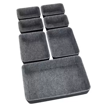 Set de 7 organizatoare Wenko gri imagine