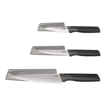 Set de cutite cu protectie din otel inoxidabil 3 buc. Elevate - Joseph Joseph imagine