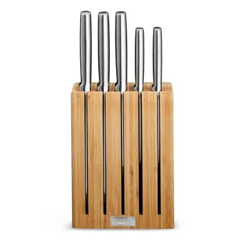Set de cutite cu suport din otel inoxidabil 5 buc. Elevate Bamboo - Joseph Joseph imagine