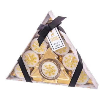 Set de lumanari si sfesnic de ceai 8 buc. cu model de Craciun - Casa Seleccion imagine