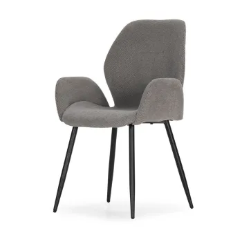 Set de scaune de sufragerie gri 2 buc. tapitat Ansu - Marckeric imagine